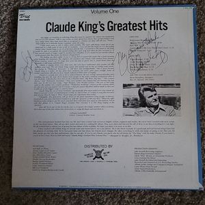 Vintage Signed Claude King Greatest hits vinyl record